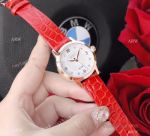 Swiss Grade Mont Blanc Boheme Date Rose Gold White Watch Red Strap-Best Montblanc Replica Watches